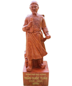 Tượng gỗ Trần Hưng Đạo cao 40cm
