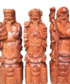 Tượng Phúc Lộc Thọ Tam Đa bằng gỗ