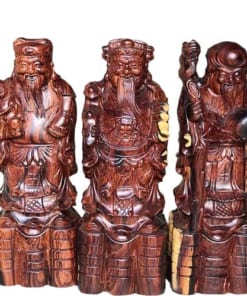 Tượng Phúc Lộc Thọ bằng gỗ cẩm