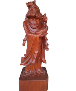 Tượng tổ Đạt Ma cầm 1 chiếc giầy gỗ hương