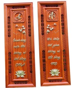 tranh go cha me thu phap