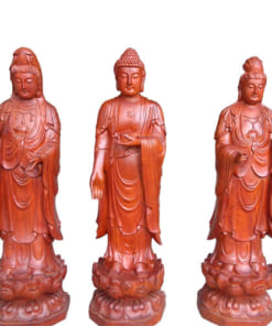 Tượng Tây Phương Tam Thánh gỗ hương