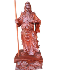 Tượng Quan Công đứng cầm đao vuốt râu