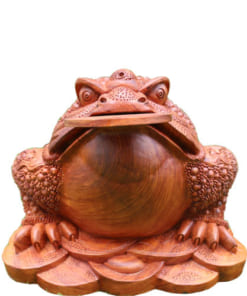 cóc phong thủy bằng gỗ hương