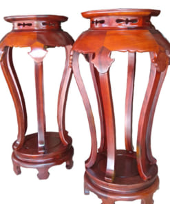 Đôi đôn lá trầu gỗ hương 80cm