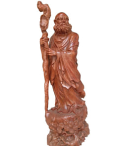 Tượng gỗ Đạt Ma cầm giầy về cố hương
