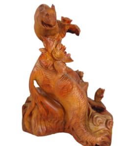 Tượng gia đình chuột gỗ hương