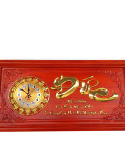 Đồng hồ gỗ thư pháp chữ Đức