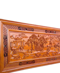 Tranh cảnh đồng quê gỗ hương