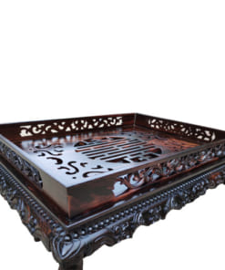 Khay trà gỗ mun