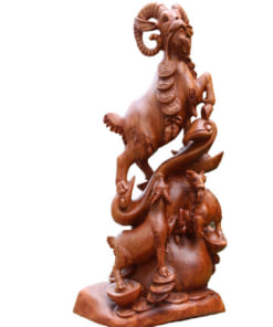Tượng 3 con dê gỗ hương