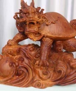 Tượng gỗ long quy