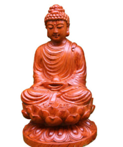 Tượng bổn sư bằng gỗ cao 30cm