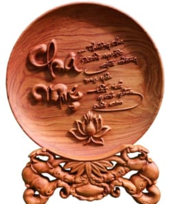 Đĩa chữ cha mẹ gỗ hương
