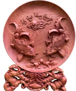 Đĩa gỗ cá chép