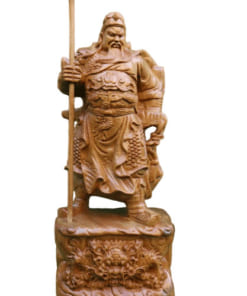 Tượng Quan Vũ cao 30cm gỗ bách xanh