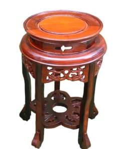 Đôn tròn cao 50cm gỗ gụ