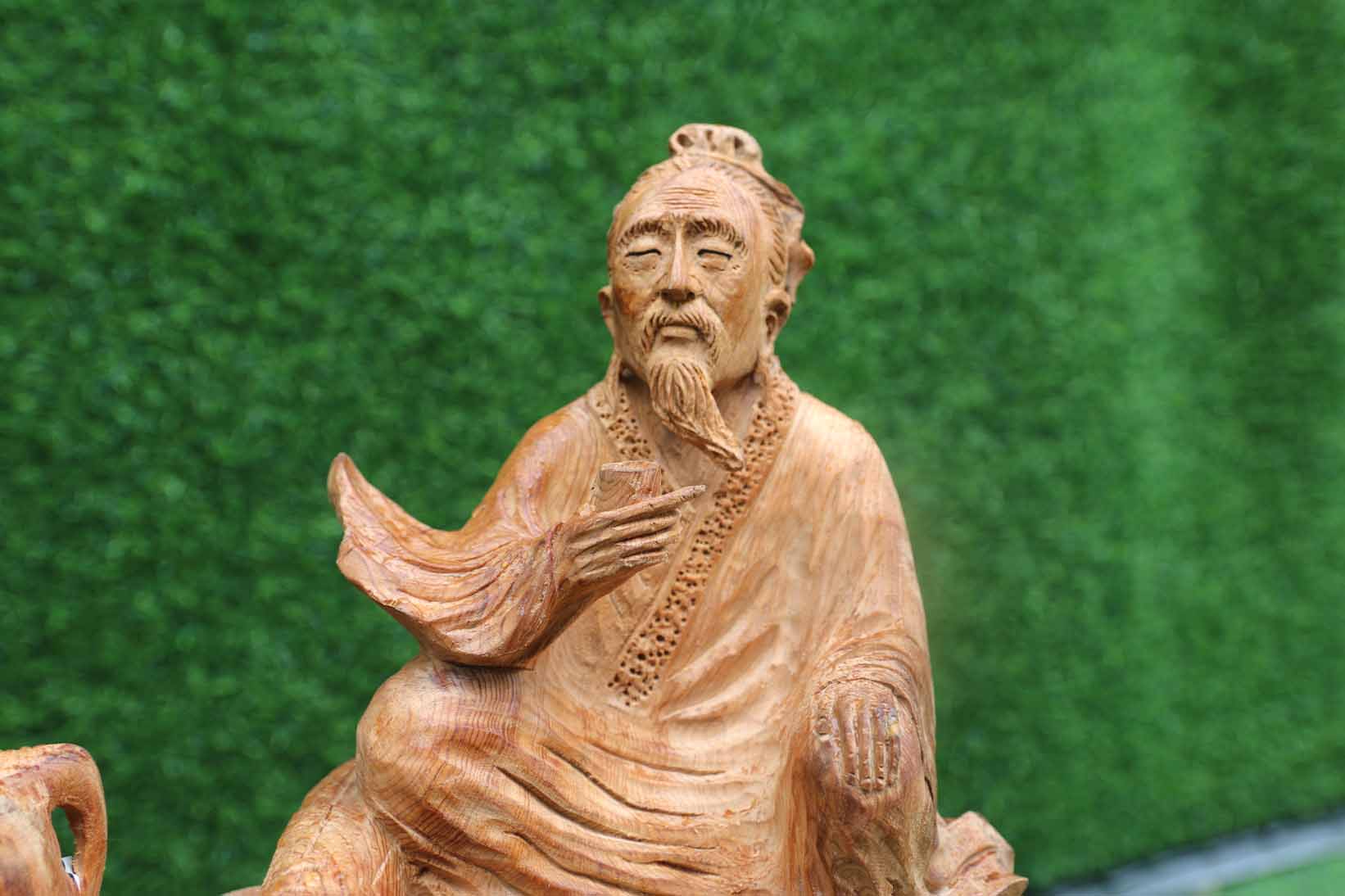 tượng gỗ thần trà