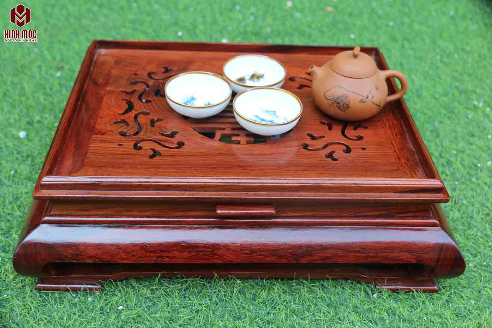 bàn trà bằng gỗ cẩm