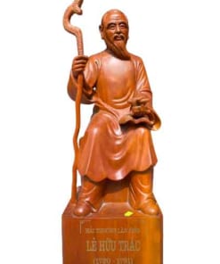tượng gỗ lê hữu trác ngồi cao 60cm